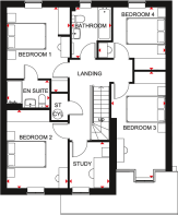 Barratt Homes Ascot first floor plan