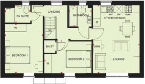 First floor of our 2 bed Alverton home