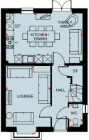 Ground floor plan of the Bayswater 4 bedroom home