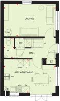 Ground floor plan of our 3 bed Ennerdale home