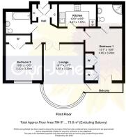 Floorplan - Apartment 9 Pacific House Harsfold Clo