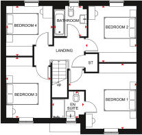 Typical Ripon 4 bedroom first floor plan