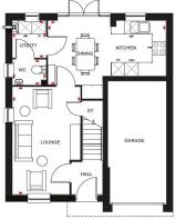 Eckington ground floor plan at The Orchards