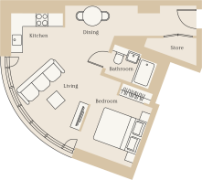 Studio A Floorplan