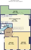 Floorplan - Flat 3 140 Goldhurst Terrace - 202...