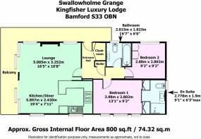 Floor Plan Kingfisher Luxury Lodge - Swallowholme 