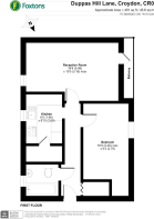 Floorplan area for info only, not for Â£/sq. ft valuation