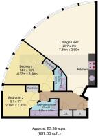 Apartment 2008, Bridgewater Place, Water lane Leed
