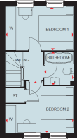 Wilford first floor plan at Barum Knoll