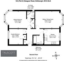 Floorplan of 164 (Flat 5) Glasgow Road