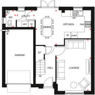 Typical Ripon 4 bedroom ground floor plan