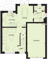 Ground floor plan of our 3 bed Thornham home
