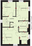 First floor plan of our 3 bed Brancaster home