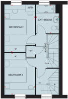 The first floor floor plan of The Kennett
