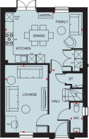 Ground floor plan of the Ingleby 4 bedroom home