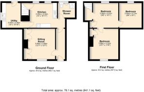 Floorplan - 51 MIll Cottages, Wicklewood - all flo