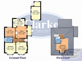 Estate Floor Plan with Clarke Watermark