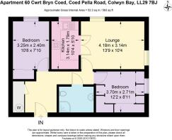 Floor Plan - Apartment 60 Cwrt Bryn Coed, Coed Pel