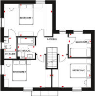 Alderney 4 bed home first floor plan