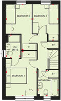 First Floor Floorplan of Mewstone Home