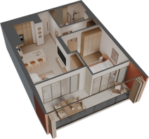 1 Bedroom plan