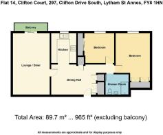 Flat 14, Clifton Court, 297, Clifton Drive South, 