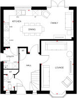 Ground floor of the 4 bedroom Kirkdale with Hexagon Bay
