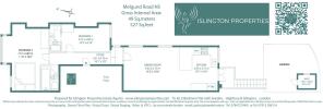 FLoor PLAN To Let 1 Bedroom Flat Melgund Road N5 w