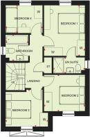 First floor plan of our 4 bed Kingsley home