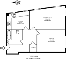 Floorplan area for info only, not for £/sq. ft valuation
