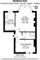 Floorplan of 42 (Flat 2) Riggindale Road