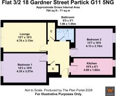 Flat 32 18 Gardner Street Floorplan