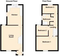9 Glanmorfa Terrace, Tremadog - all floors.JPG