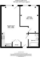 Flat 310 Beckford House - Floor plan