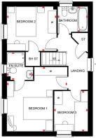 Hadley first floor plan at Treledan