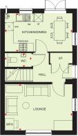 Ground floor plan of our 3 bed Moresby home