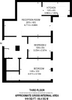 Floorplan area for info only, not for £/sq. ft valuation