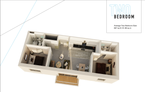 2 Bed Floor Plan
