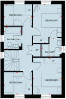 First Floor of the 4 bedroom Ingleby
