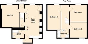 2D Floor Plan School House, Glasfryn - all floors.