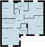 First floor of the 4 bedroom Exeter