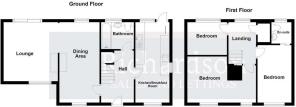 3 High Street, Castle Bytham - Floorplan with Wate