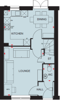 Ground floor plan of the Archford at Ladden Garden Village