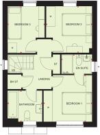 First floor plan of our 3 bed Collaton home