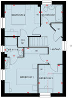 First floor of the 3 bedroom Hadley