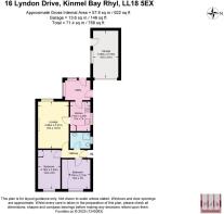 Floor Plan 16 Lyndon Drive, Kinmel Bay Rhyl LL18 5