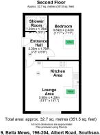 Floor plan 9, Bella Mews, 196-204, Albert Rd. PO4 