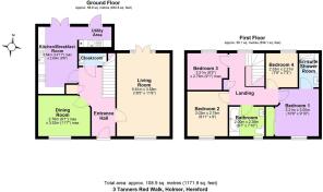 Floor Plan 3 Tanners Red Walk, Hereford HR1 1GL.JP