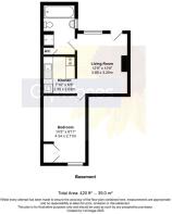 Floorplan - Basement Flat 2, 1 Norfolk Place, Litt