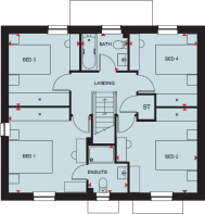 First floor plan of the Bradgate at Ladden Garden Village